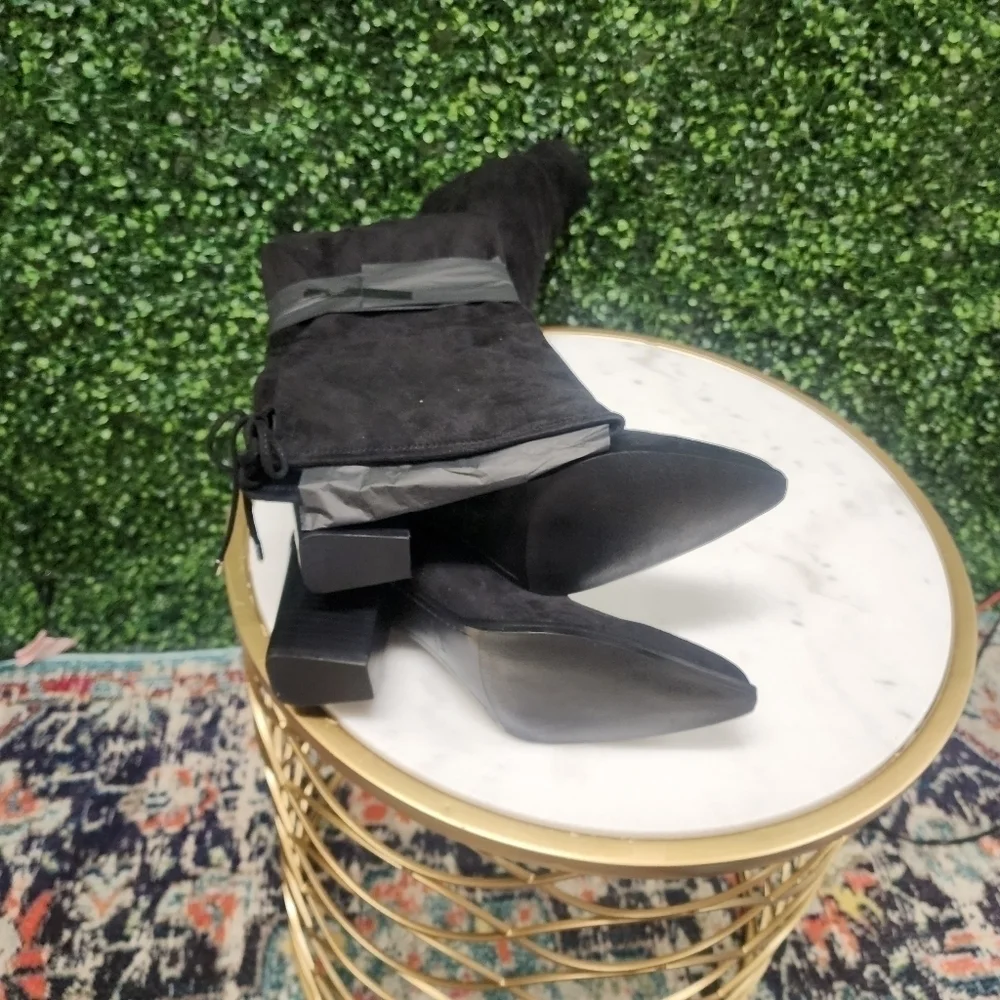 Marc Fisher LTD. Women's Okun Thigh High Black Suede Boots